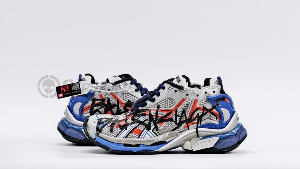 Balenciaga Runner Blue Red Graffiti Replica