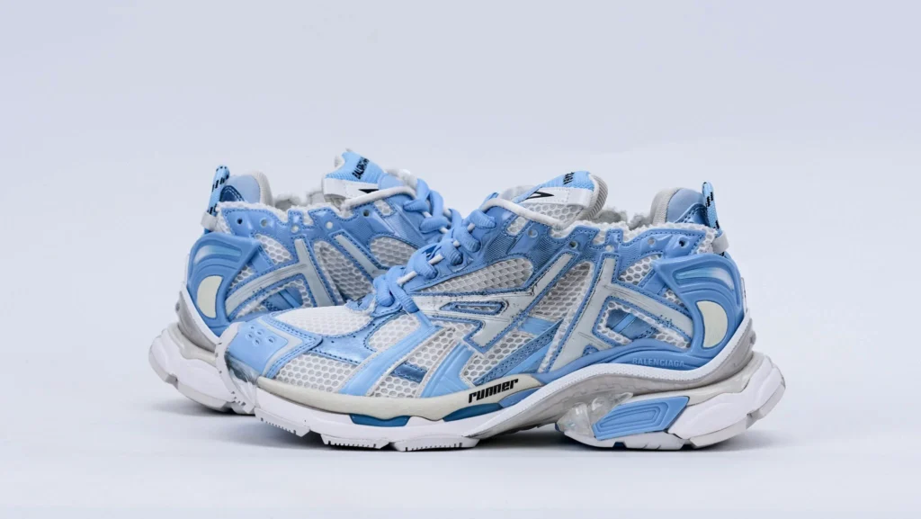 Blenciaga Runner Blue White Replica