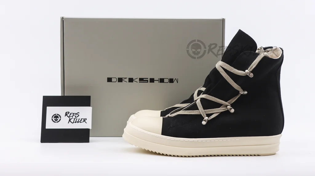 Rick Owens Wmns DRKSHDW Strobe Cotton Denim Hexa High 'Black Milk'Replica